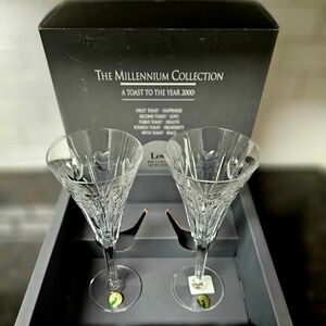 Waterford Crystal Millennium Collection Toasting Flutes - Love NWT